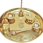 Pure Brass OM Kalash Design Pooja Thali Set