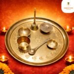 Pure Brass OM Kalash Design Pooja Thali Set