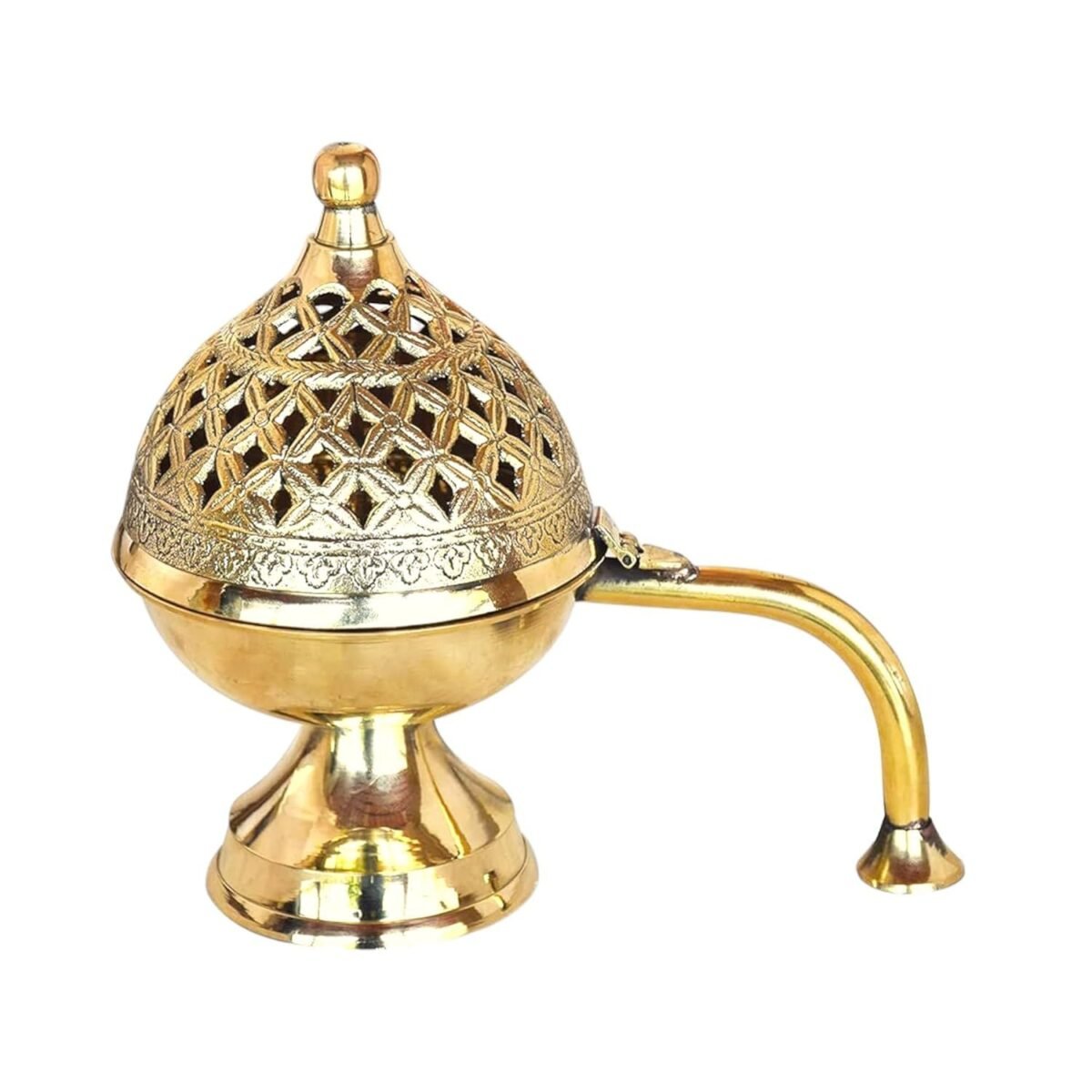 Handcrafted Mini Brass Chirag Dhuni/Fumer - Image 4