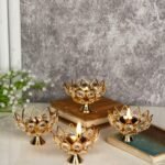 Handcrafted Polished Lotus Diya