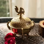 Elegant Brass Peacock Dhoop Dhuni Mini