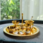 Sanskriti Brass Pooja Thali (Set of 8)