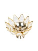 Handcrafted Polished Lotus Diya - Image 4