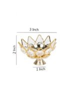Handcrafted Polished Lotus Diya - Image 3