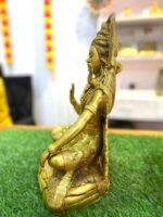 GOLDEN SITTING LORD SHIVA BRASS STATUE - Image 2