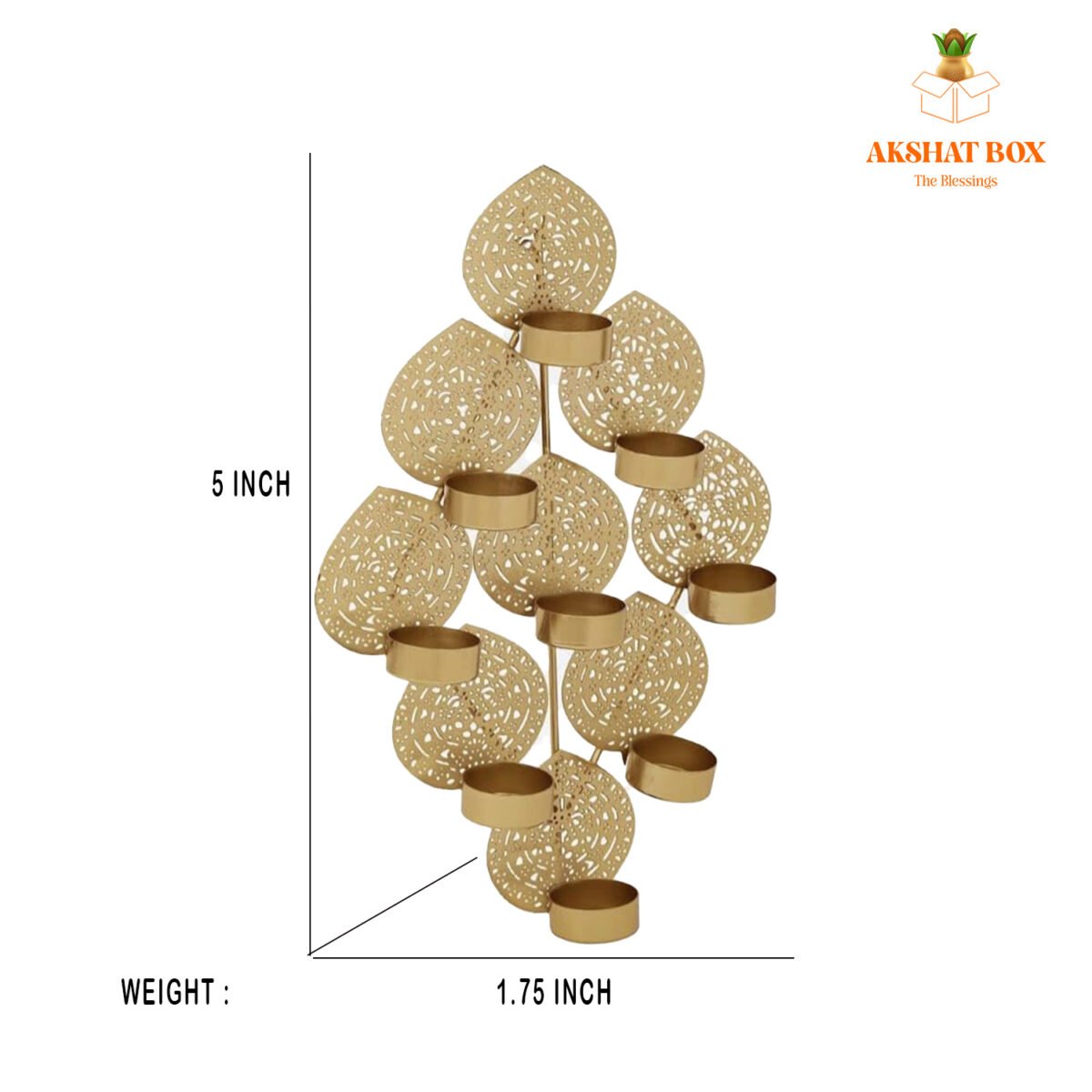 9 TEA LEAF LIGHT HOLDER WALL HANGING FOR DECORATION - Image 3