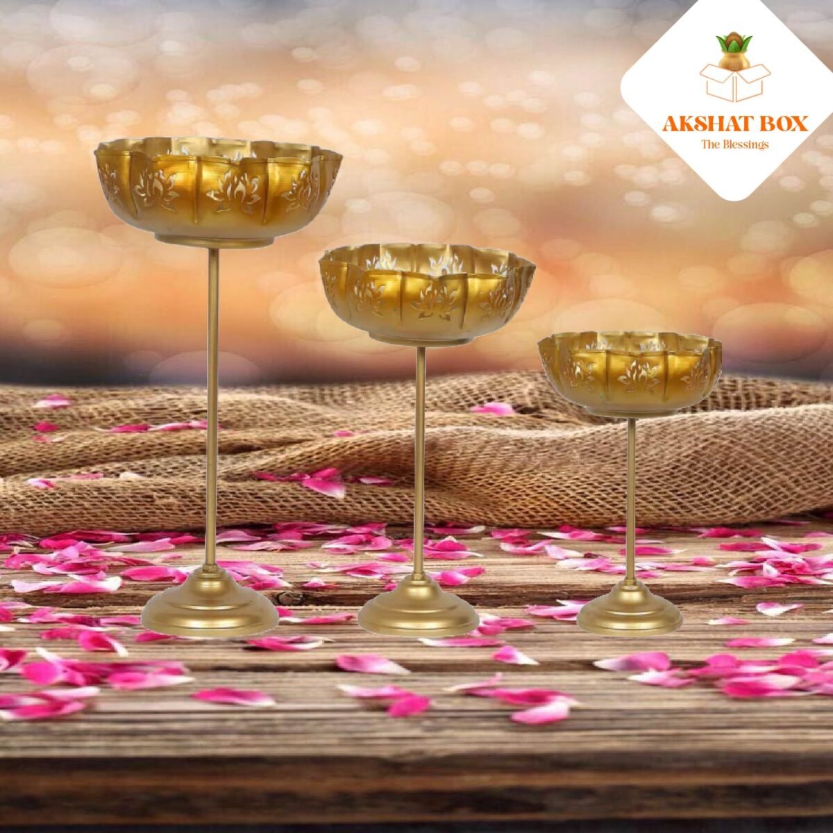 LOTUS CUT URLI STAND SET OF 3 - Image 7