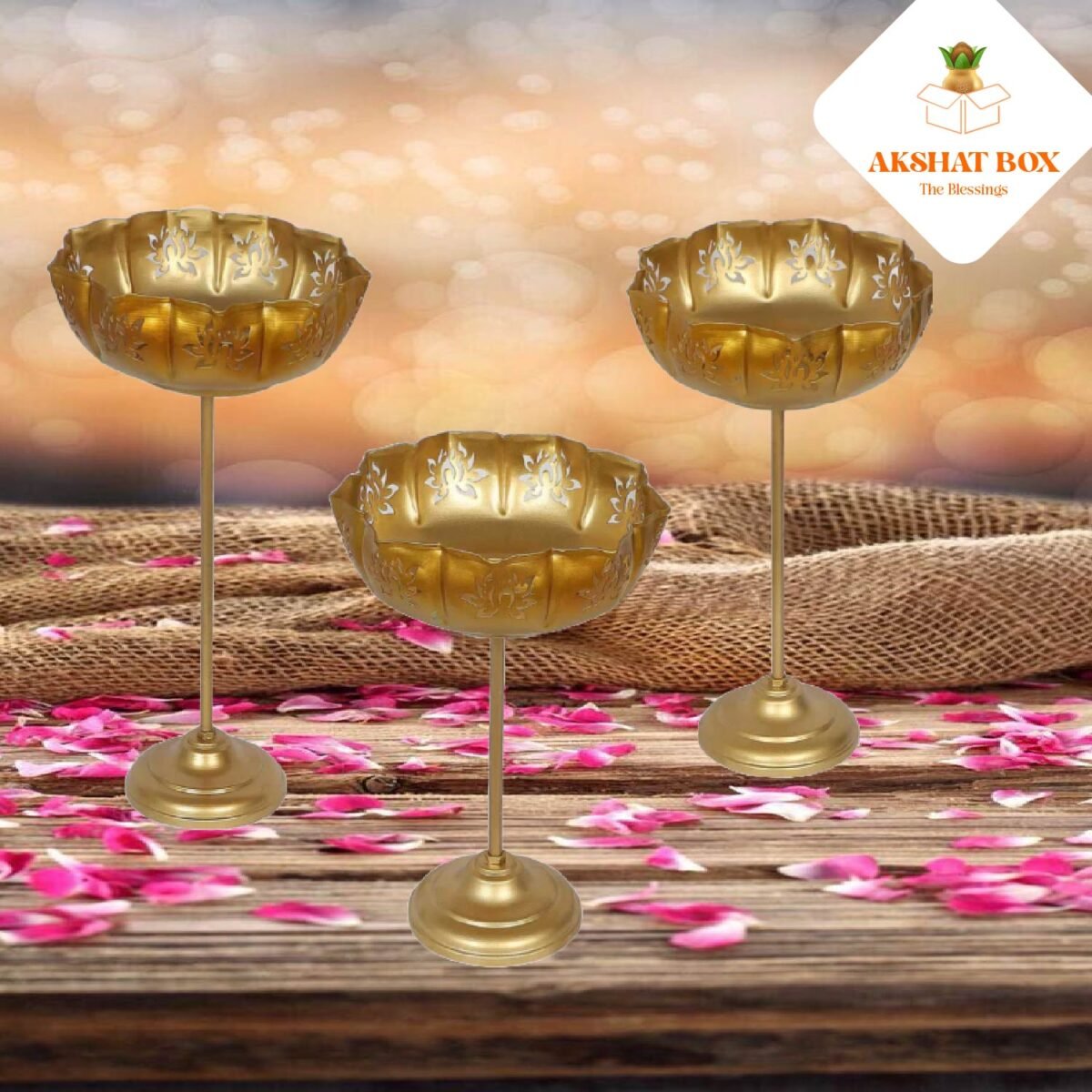 LOTUS CUT URLI STAND SET OF 3 - Image 6