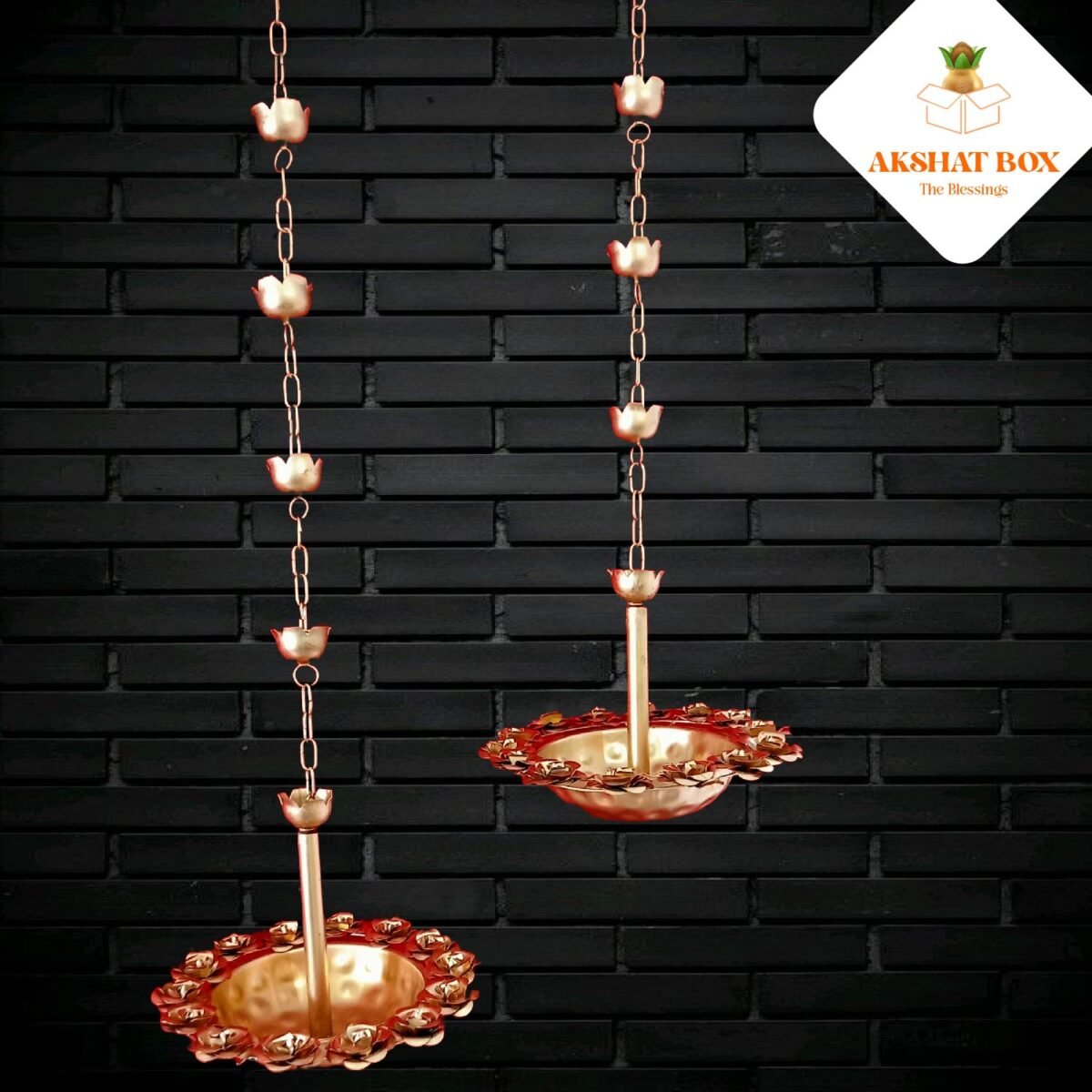 Handmade Hanging Rose Urli | Set of 2 - Image 7