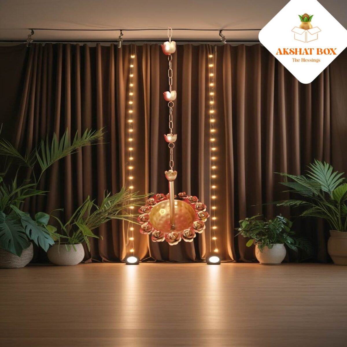 Handmade Hanging Rose Urli | Set of 2 - Image 5