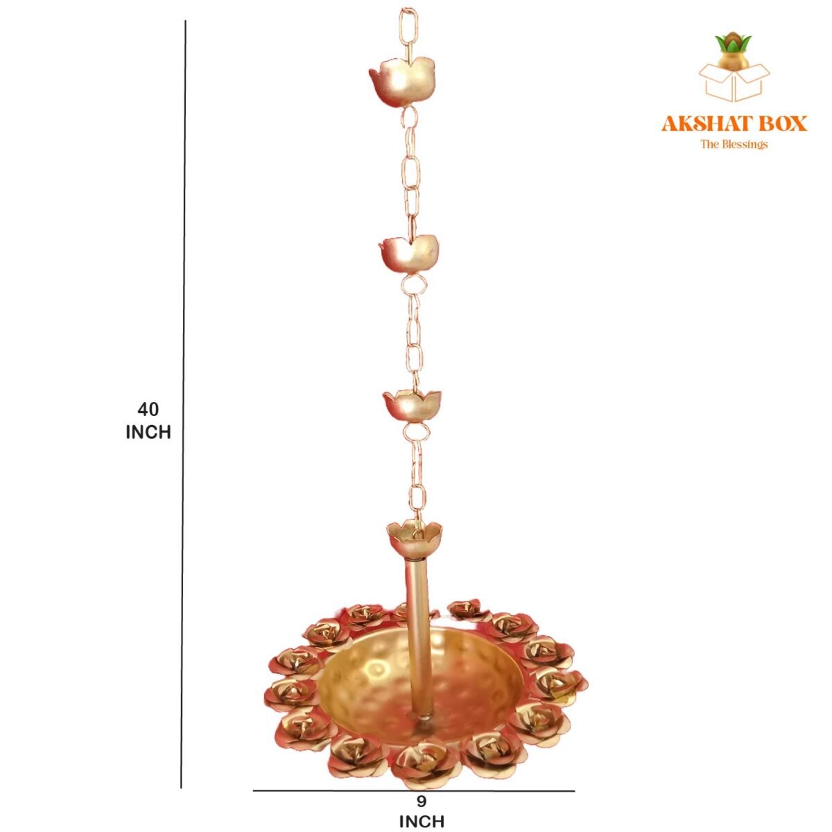 Handmade Hanging Rose Urli | Set of 2 - Image 3