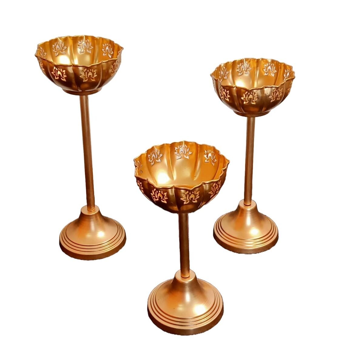 LOTUS CUT URLI STAND SET OF 3 - Image 2