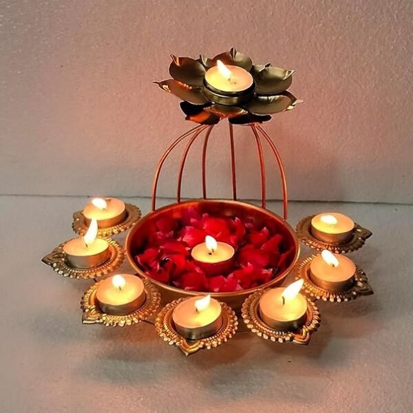 Urli Bowl With Diya Holder