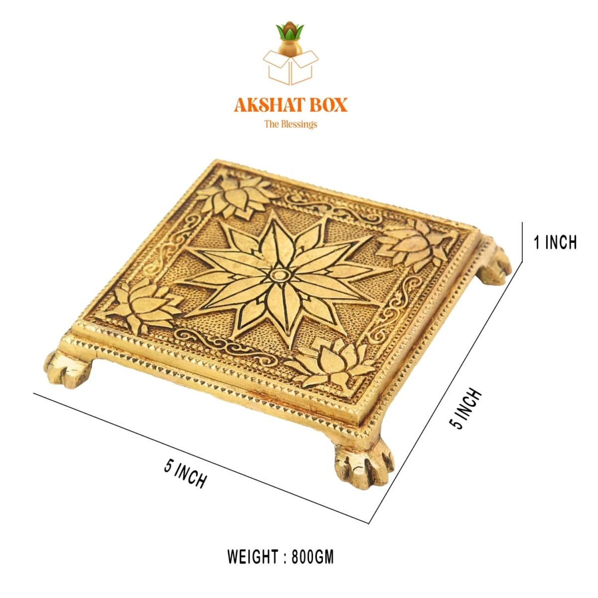 Ethnic Antique Pedestal Chowki - Image 2