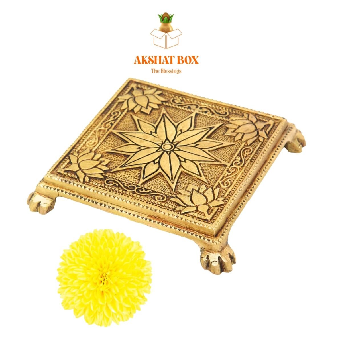 Ethnic Antique Pedestal Chowki - Image 3