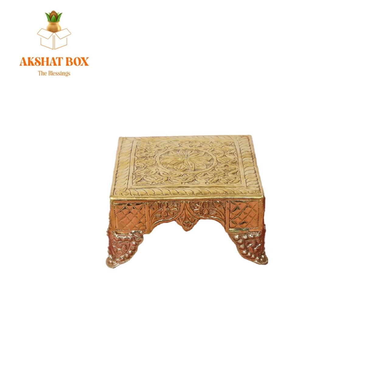 Brass Designer Chowki / Ethanoic - Image 3