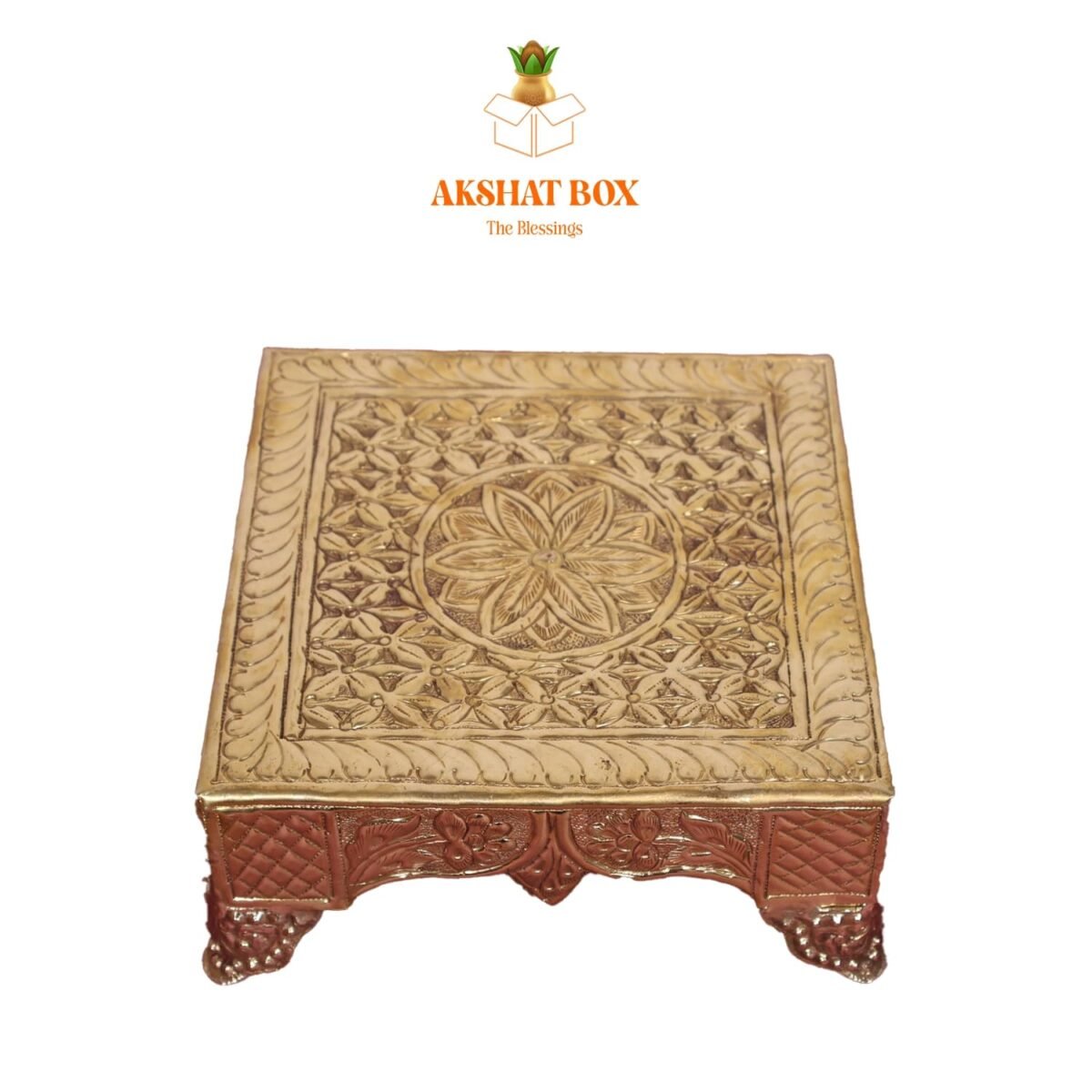 Brass Designer Chowki / Ethanoic - Image 4