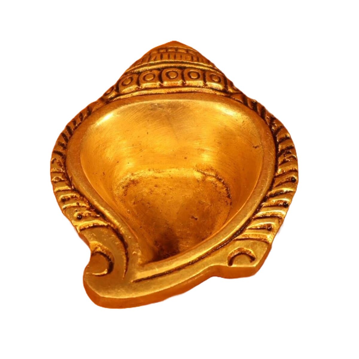 Brass Shankh Chakra Deepak(Diya) - Image 2