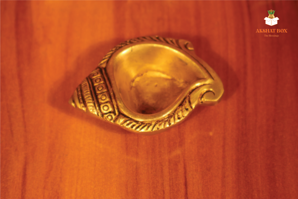 Brass Shankh Chakra Deepak(Diya) - Image 6