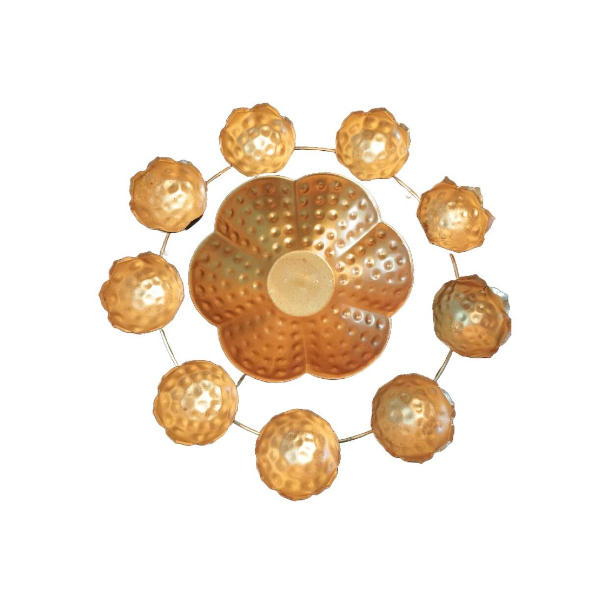 GOLDEN POLISHED LOTUS URLI DIYA - Image 2