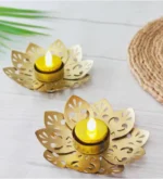Flower Cut Lotus Tea light Holder Set of 2