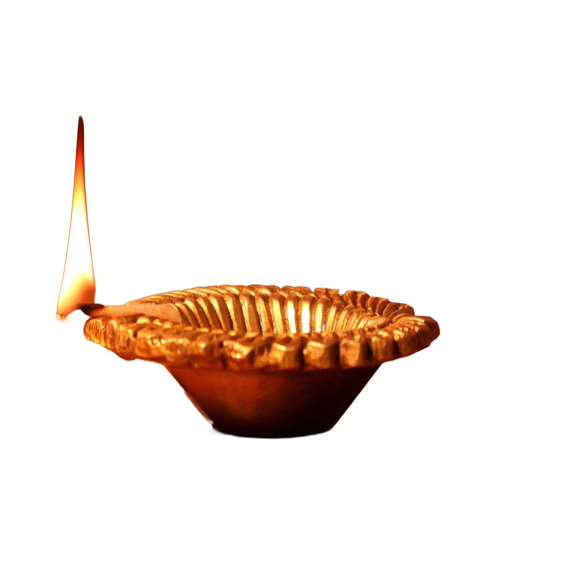 Brass Diya-Deepam Lotus Design - Image 2
