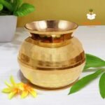 Pure Brass / Diamond Cutting Pooja Lota Kalash / Size-1 - Image 5