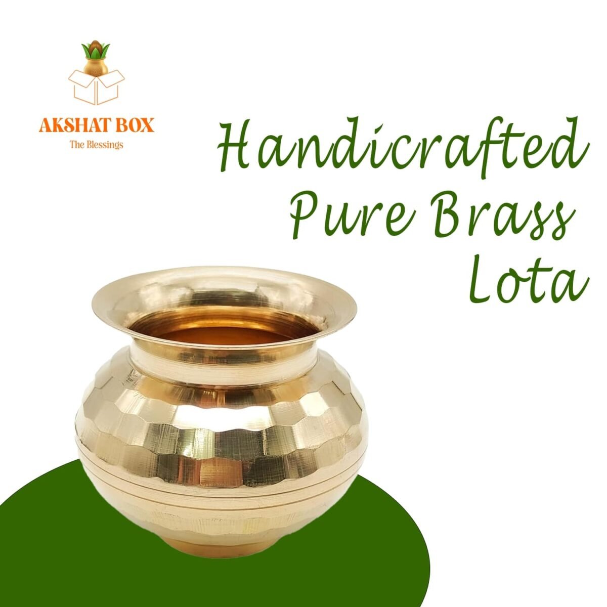 Pure Brass / Diamond Cutting Pooja Lota Kalash / Size-0 - Image 4