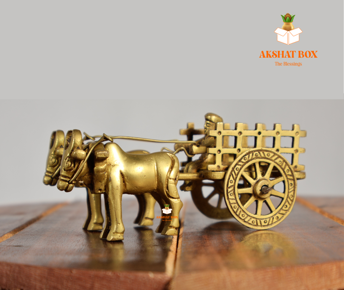 Pure Brass/Antique Finish Village Bullock Cart Decorative & Traditional Bailgadi For Home Decor - Image 8