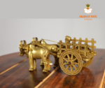 Pure Brass/Antique Finish Village Bullock Cart Decorative & Traditional Bailgadi For Home Decor - Image 5
