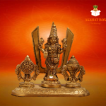 Antique Finish & Pure Brass Sangu Chakra Naaman Statue Idol For Home Decor,Pooja Room