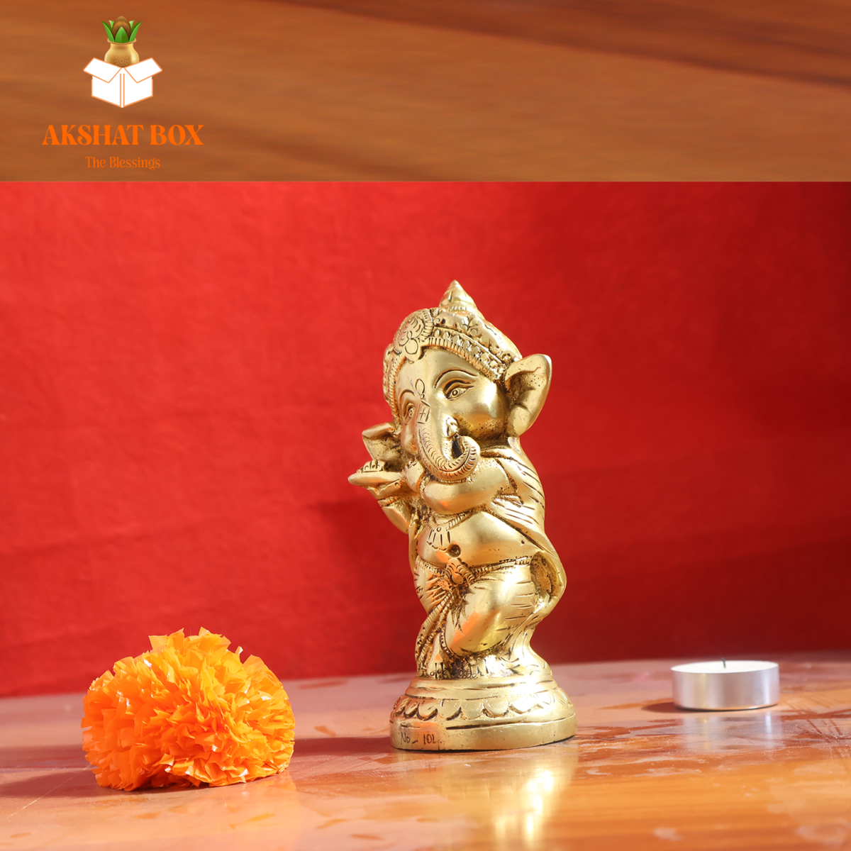 Pure Brass/Buy-(Baal Ganesh)/Bansori Ganesh Temple Decorative, Best Lowest Price ! - Image 3