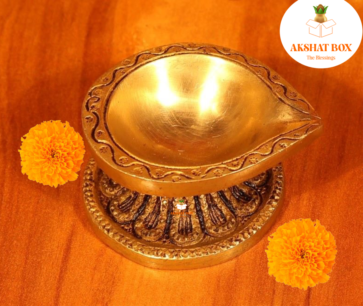 Buy Antique Brass Diya-Isha Life Deepam - Image 3