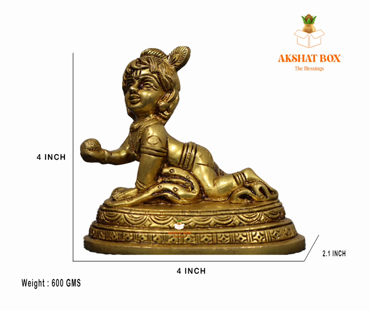 Laddu Balgopal Krishna Brass - Image 6