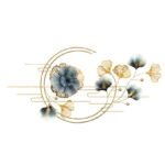 Flower And leaf Golden wall Decor