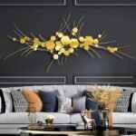 Yellow Crystal Metal Wall Decor