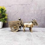 Pure Brass/Antique Finish Village Bullock Cart Decorative & Traditional Bailgadi For Home Decor - Image 3
