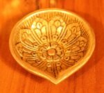 Brass Diya -Gold Deepam Flower Design
