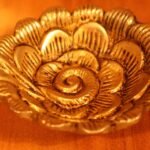 Brass Diya-Rose Flower Design
