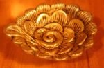 Brass Diya-Rose Flower Design