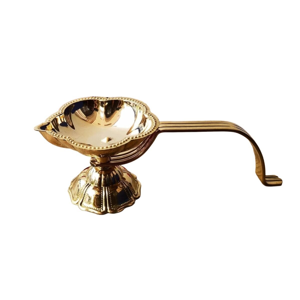 Diya For Aarti Golden Finish Long Handle - Image 6