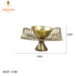 Antique Brass Cutting Jaali Akhand Diya - Image 2
