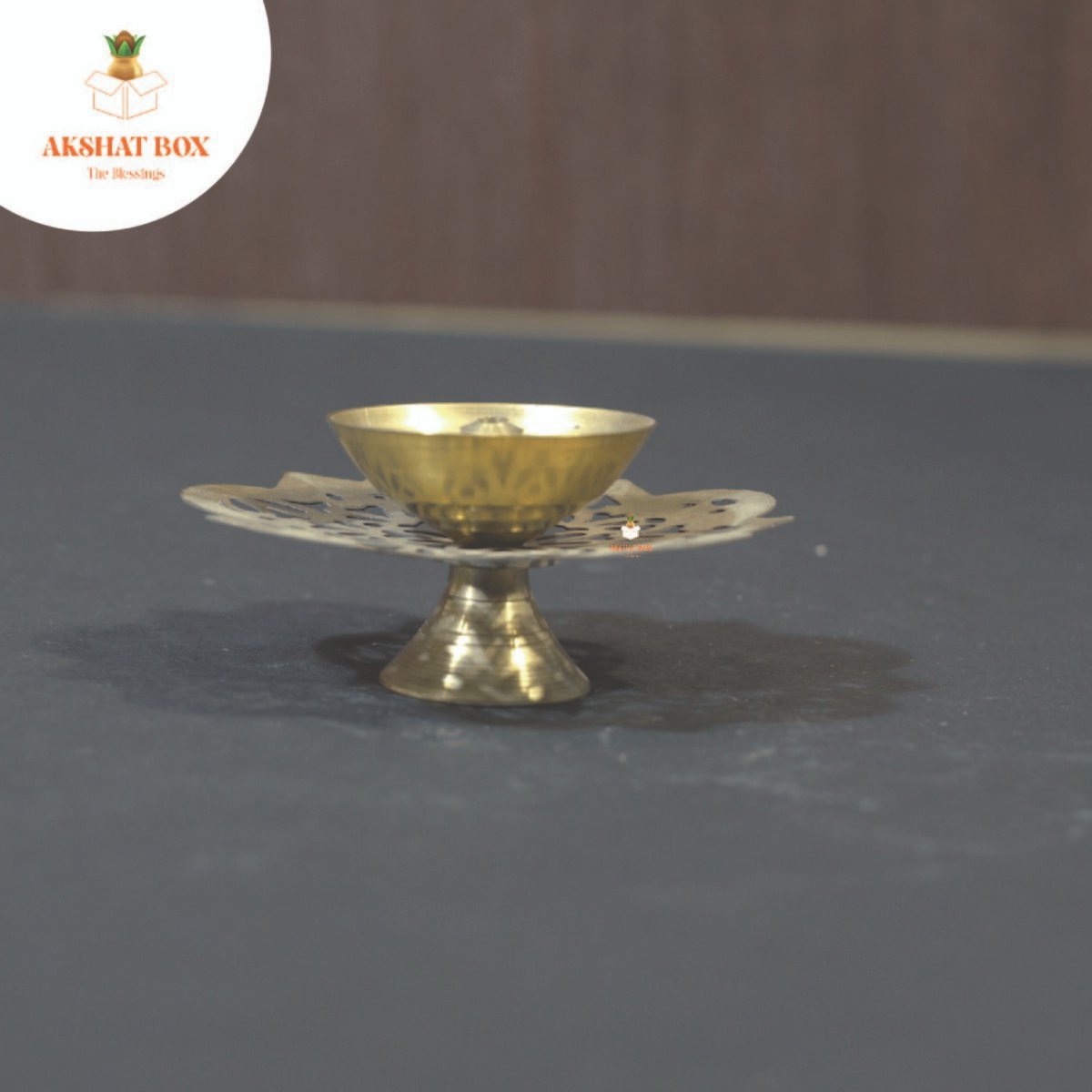 Jali Brass Diya Unique Cutting Design - Image 5