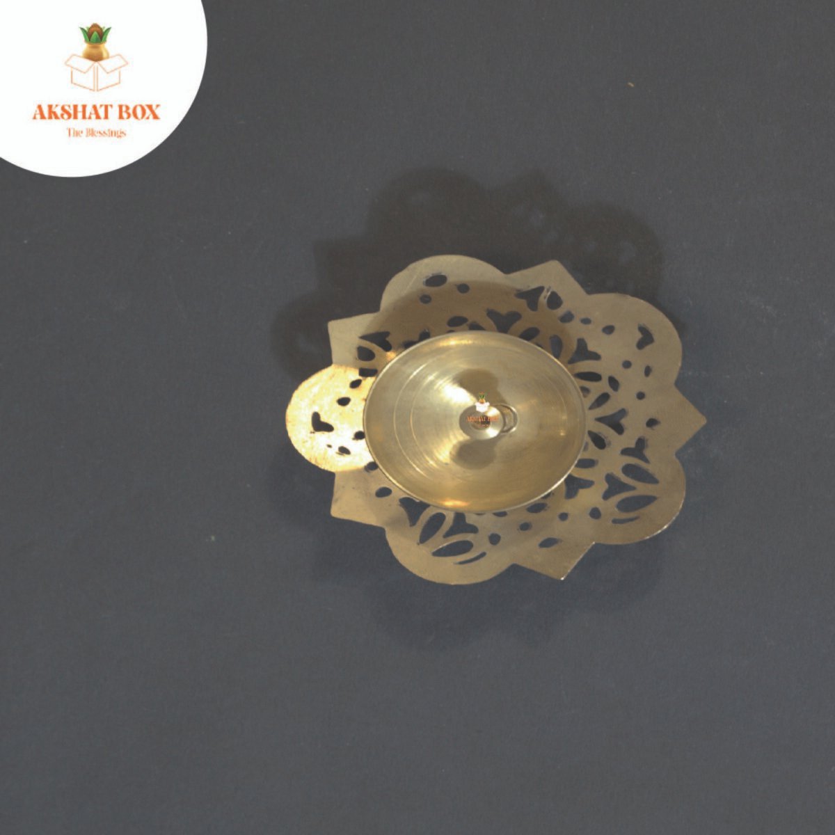 Jali Brass Diya Unique Cutting Design - Image 6