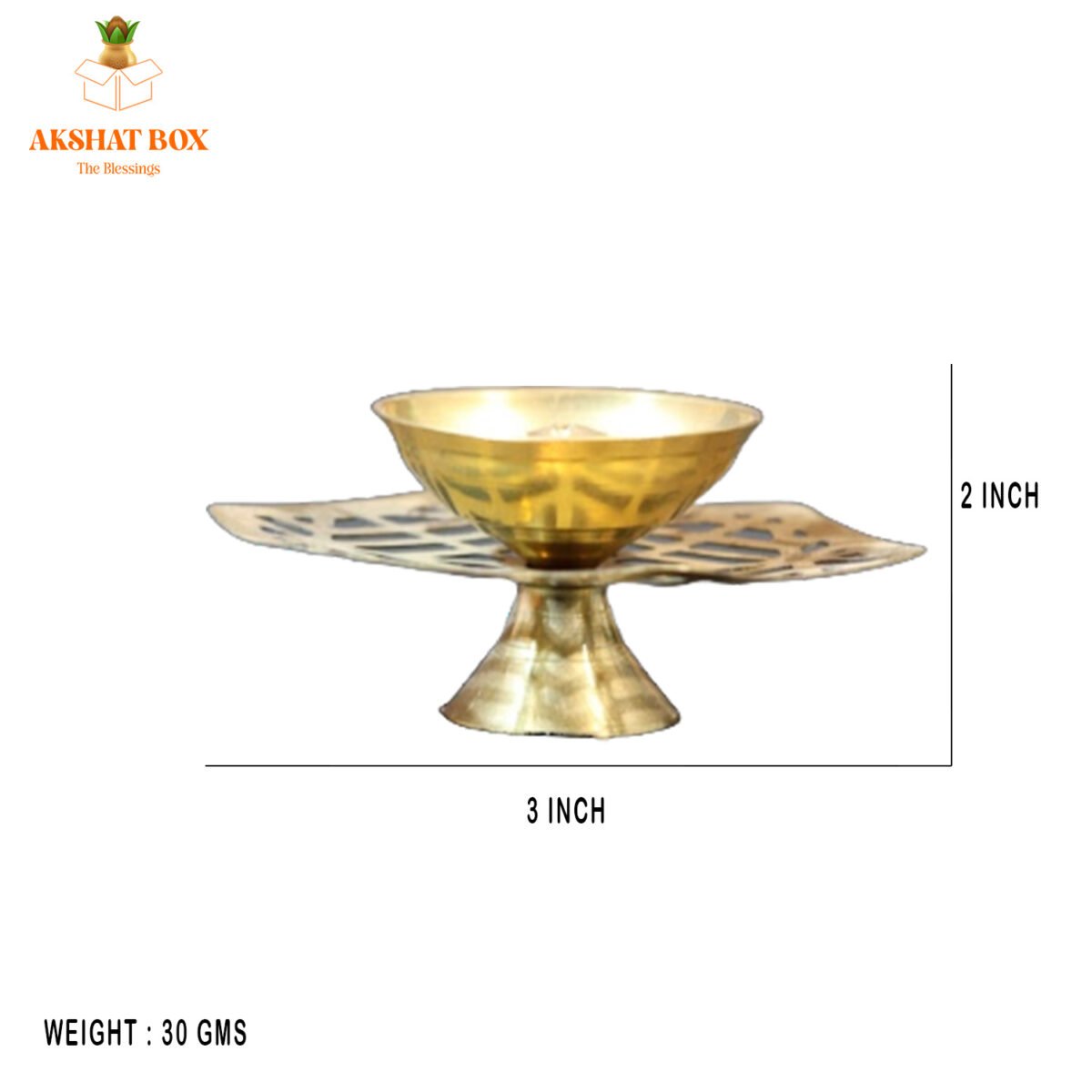 Jali Brass Diya Panch Akaar Unique Design - Image 2