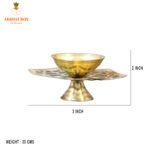 Jali Brass Diya Panch Akaar Unique Design - Image 2