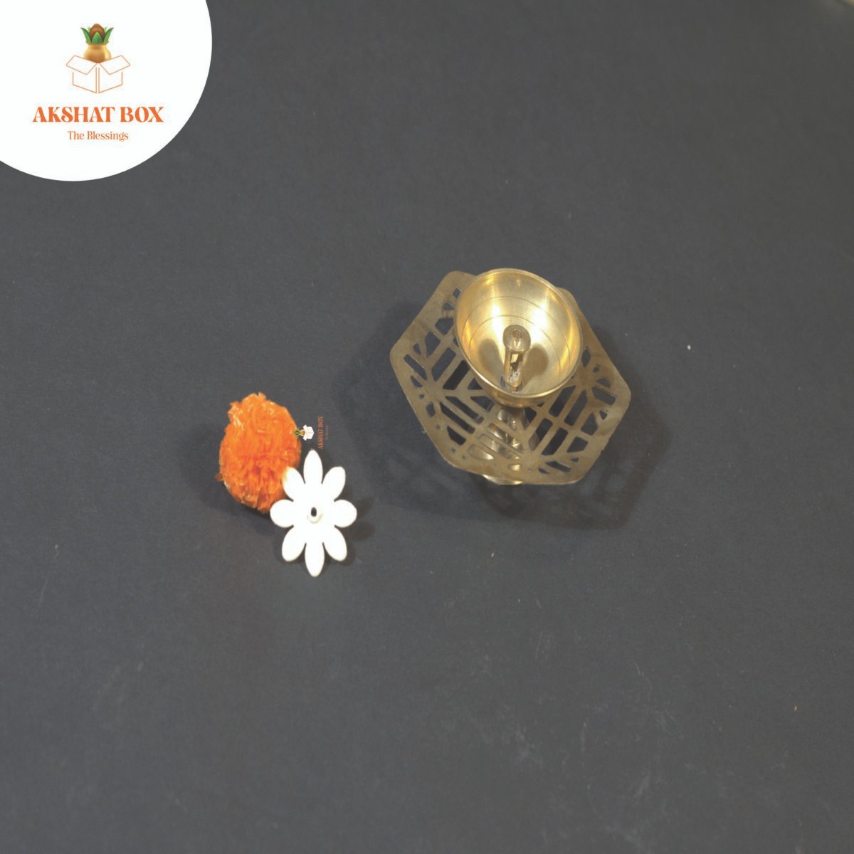 Jali Brass Diya Panch Akaar Unique Design - Image 4