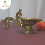 Brass Antique Handcrafted Long Handle Aarti Diya