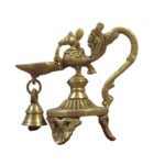 Antique Long Handle Bird With Bell Diya - Image 2