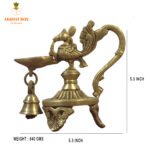 Antique Long Handle Bird With Bell Diya - Image 3